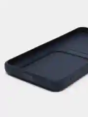 Темно-синий силиконовый чехол для Xiaomi Redmi 9A (Сяоми Редми 9А), с карманом для карт, прозрачный