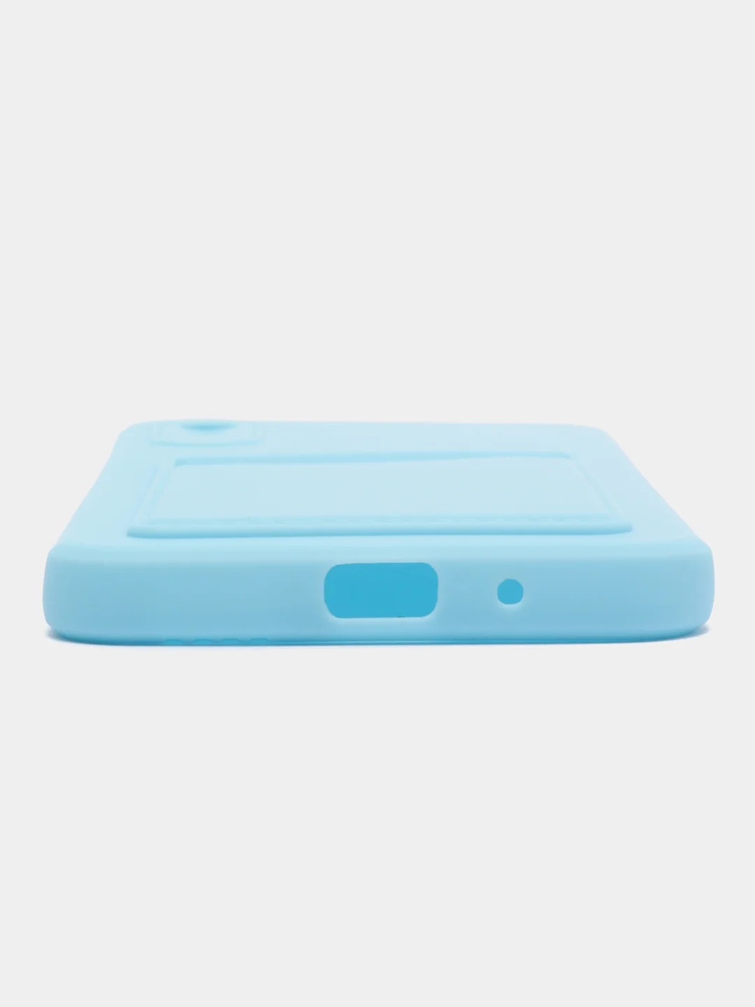 Голубой силиконовый чехол для Xiaomi Redmi 9A (Сяоми Редми 9А), с карманом для карт, прозрачный