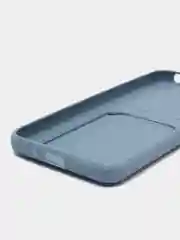 Синий меланж силиконовый чехол для Xiaomi Redmi 9A (Сяоми Редми 9А), с карманом для карт, прозрачный