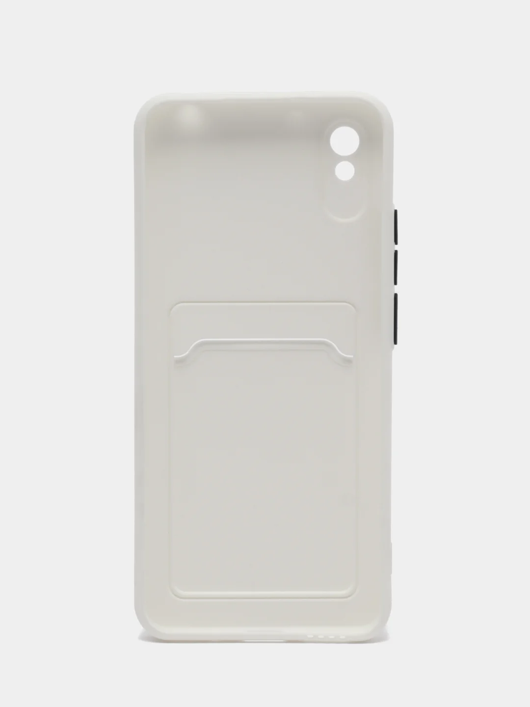 Белый силиконовый чехол для Xiaomi Redmi 9A (Сяоми Редми 9А), с карманом для карт, прозрачный