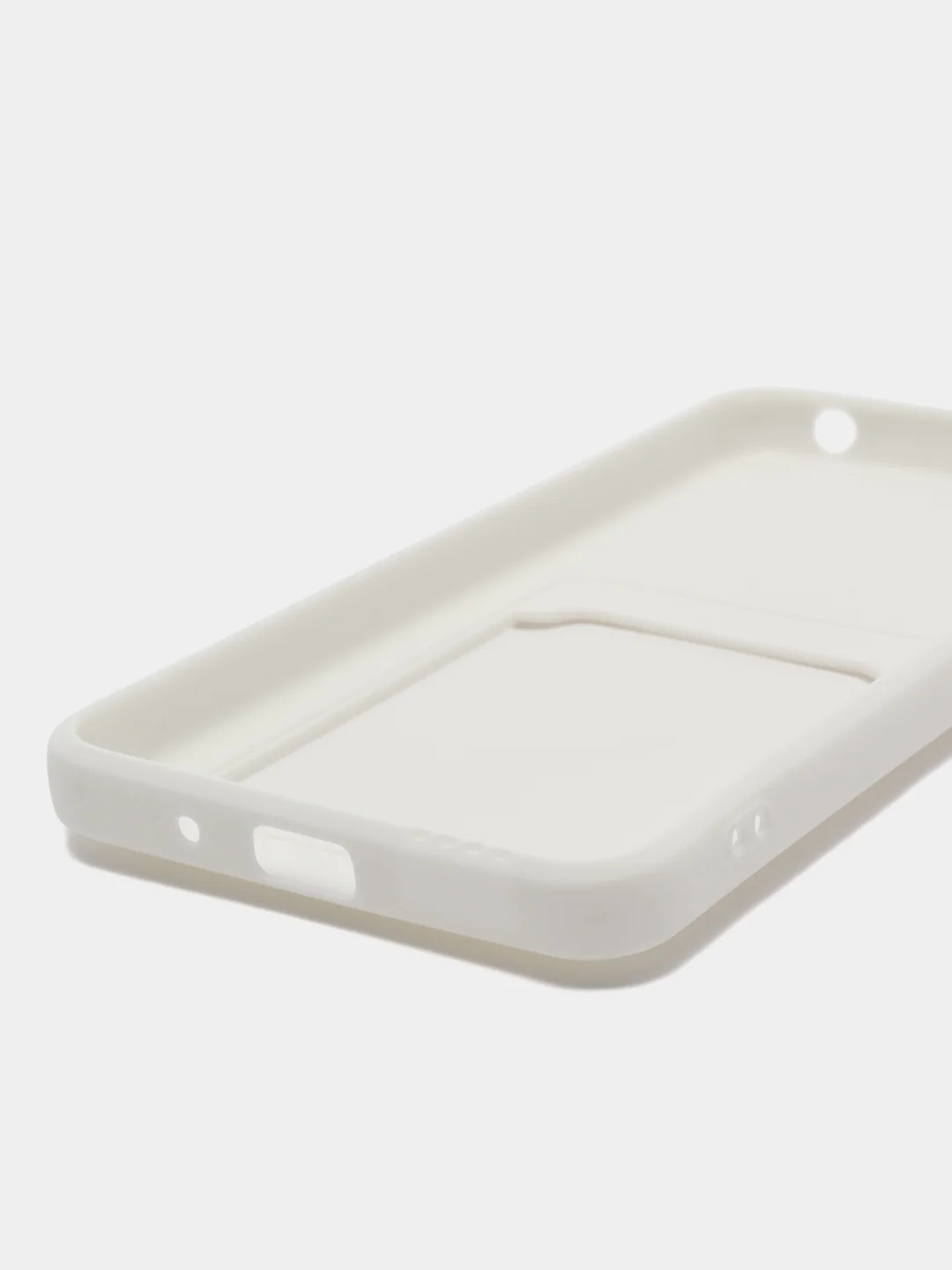 Белый силиконовый чехол для Xiaomi Redmi 9A (Сяоми Редми 9А), с карманом для карт, прозрачный