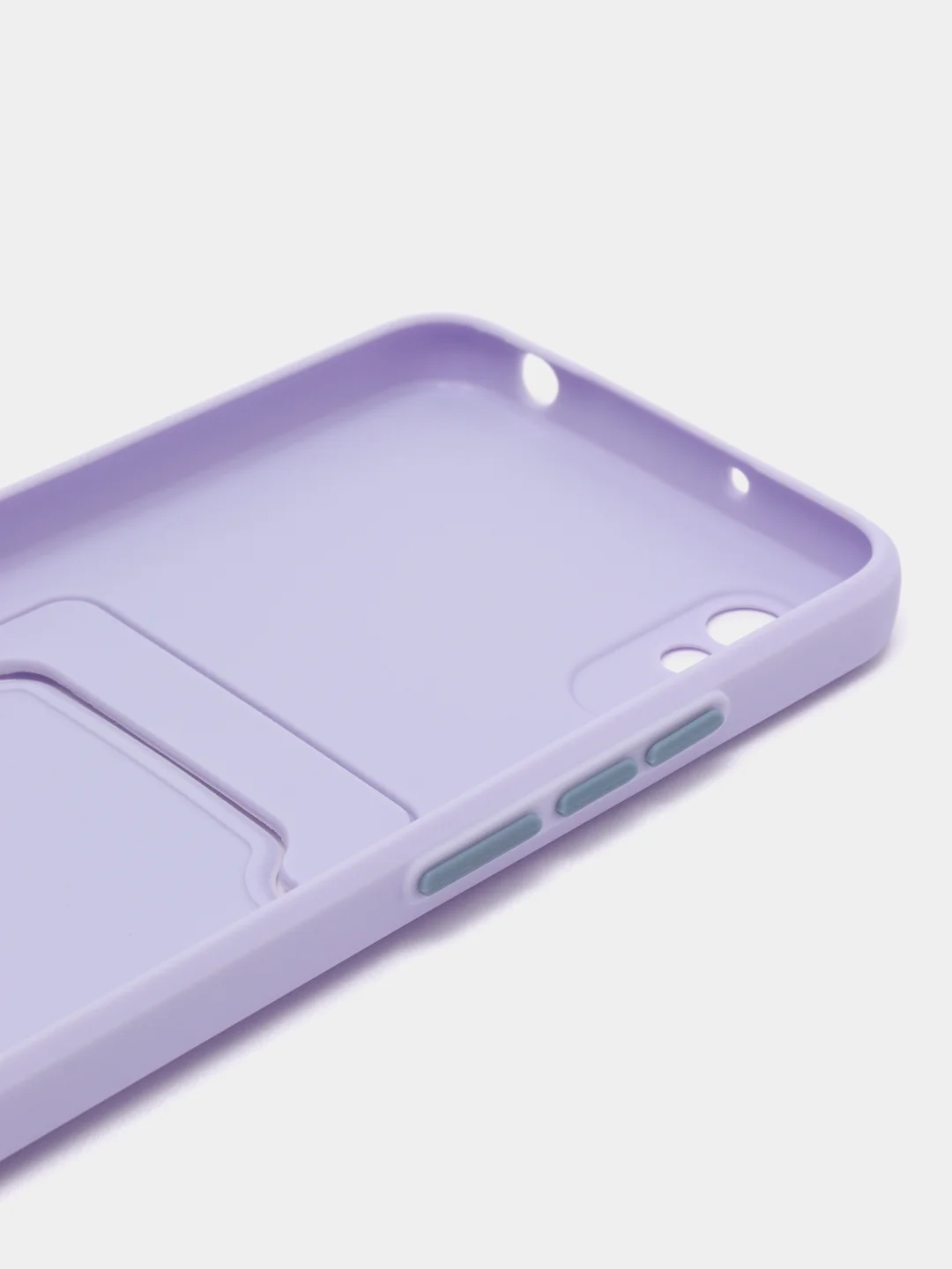 Лавандовый силиконовый чехол для Xiaomi Redmi 9A (Сяоми Редми 9А), с карманом для карт, прозрачный