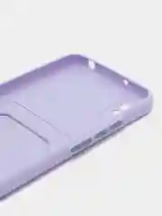 Лавандовый силиконовый чехол для Xiaomi Redmi 9A (Сяоми Редми 9А), с карманом для карт, прозрачный