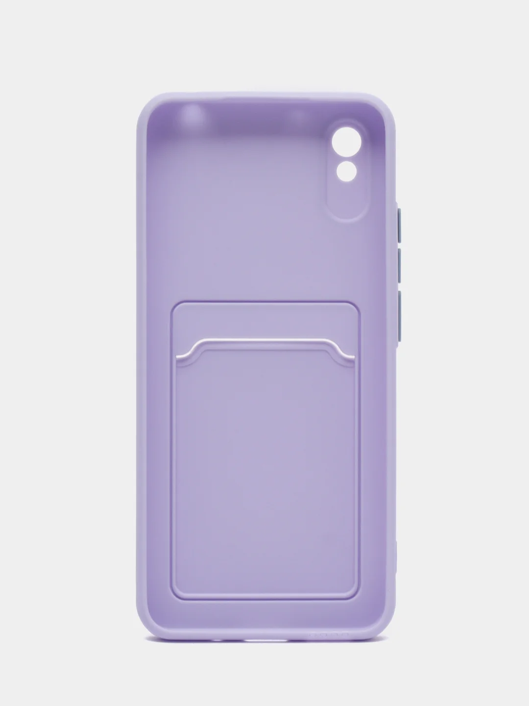 Лавандовый силиконовый чехол для Xiaomi Redmi 9A (Сяоми Редми 9А), с карманом для карт, прозрачный