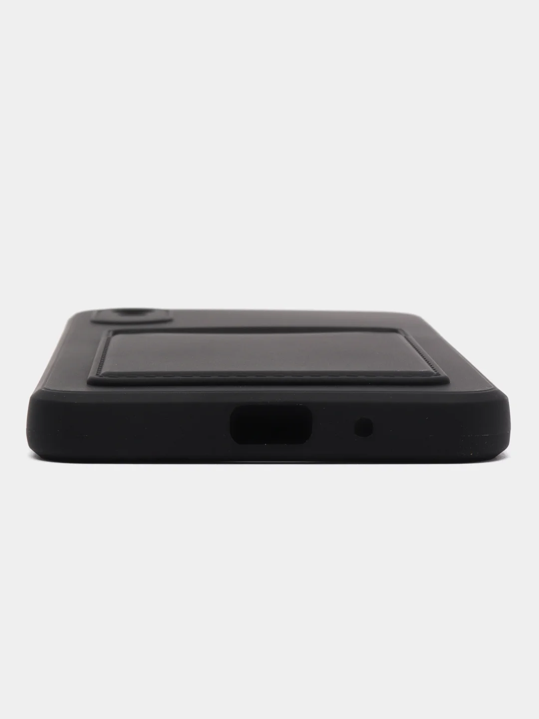 Черный силиконовый чехол для Xiaomi Redmi 9A (Сяоми Редми 9А), с карманом для карт, прозрачный