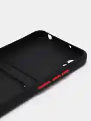 Черный силиконовый чехол для Xiaomi Redmi 9A (Сяоми Редми 9А), с карманом для карт, прозрачный