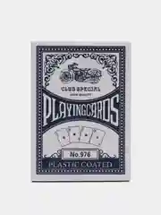 Темно-синий игральные карты ( пластик и полупластик ) Poker Club, 52-54 штуки