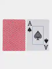 Алый игральные карты ( пластик и полупластик ) Poker Club, 52-54 штуки