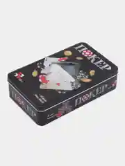 Угольный набор для покера в металлической коробке