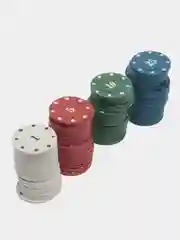 Угольный набор для покера в металлической коробке