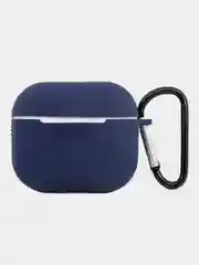 Синий чехол на Apple AirPods 3 поколения для беспроводных наушников КАРТОФАН силиконовый тонкий