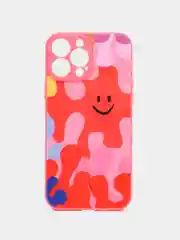 Вишнёвый силиконовый чехол с защитой камеры для iPhone 7, 8, 13/Pro/Max,с рисунком из органического стекла