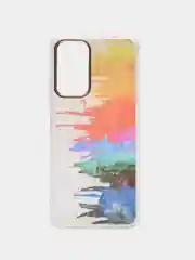 Темно-синий чехол силиконовый для Note 11, с рисунком, из органического стекла