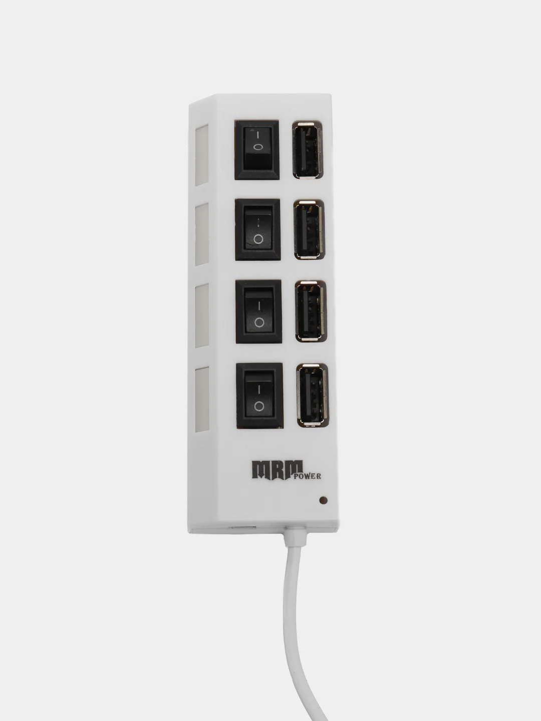 Белый хаб разветвитель USB HUB 2.0 с выключателями, 4 и 7 портов на выбор