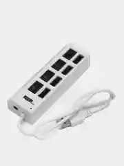 Белый хаб разветвитель USB HUB 2.0 с выключателями, 4 и 7 портов на выбор