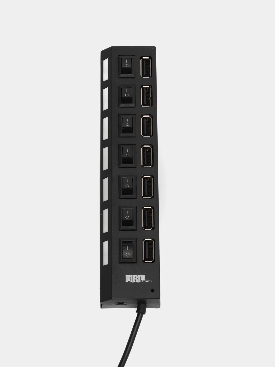 Черный хаб разветвитель USB HUB 2.0 с выключателями, 4 и 7 портов на выбор