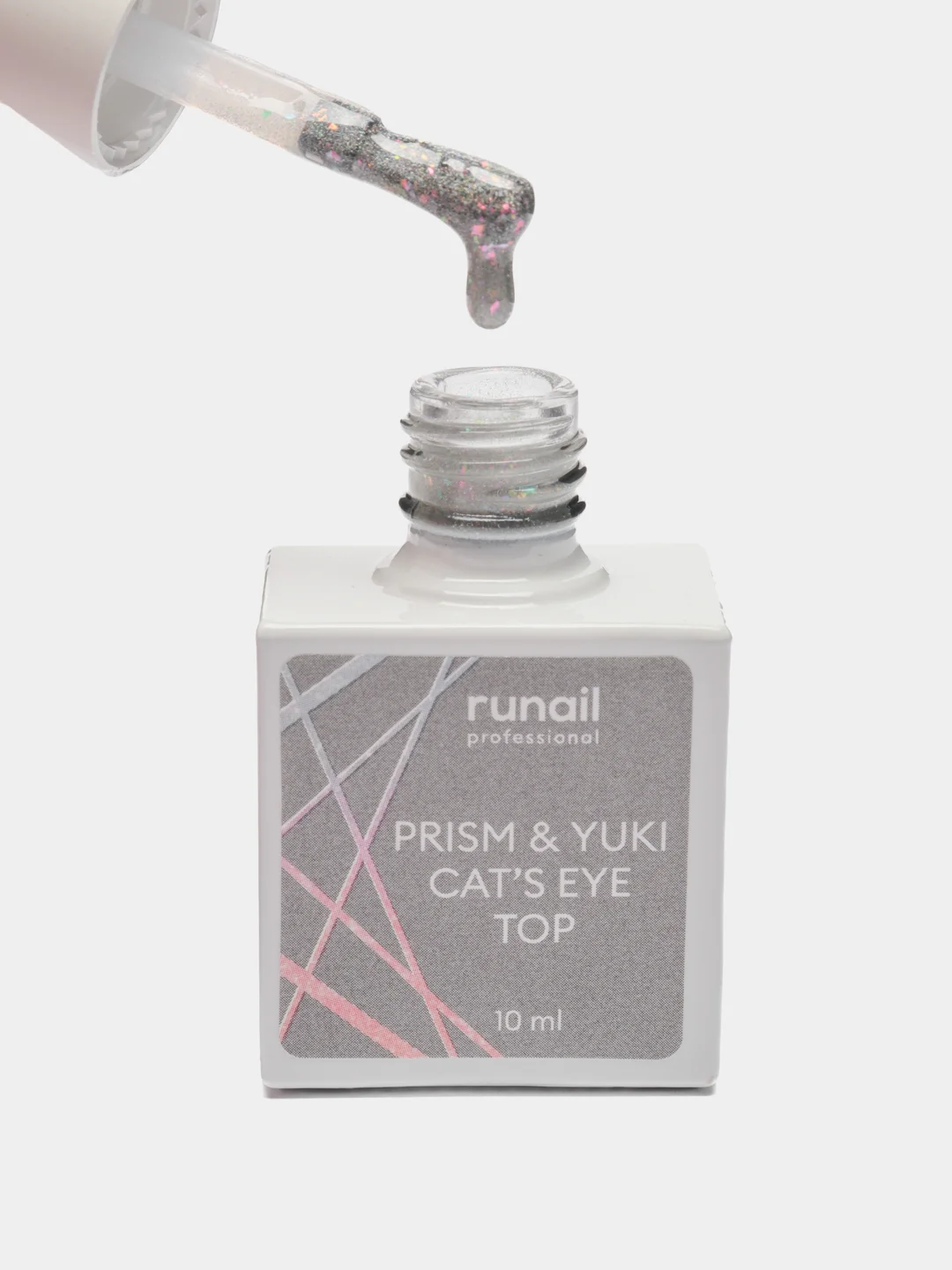 Глянцевый топ Prism & Yuki Cats Eye Top, без липкого слоя, 10 мл, №7658