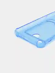 Синий чехол противоударный для Realme C31 / Реалми С31 прозрачный, с карманом для карты