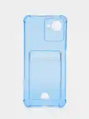 Синий чехол для Realme C30 C30s Narzo 50i Prime Реалми С30 Нарзо прозрачный с карманом для карты