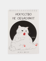 Скетчбук А5 "Кот", 40 листов, 100 г/м2