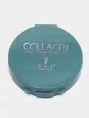 Бежевый пудра для лица COLLAGEN увлажняющая с коллагеном, со спонжем в комплекте