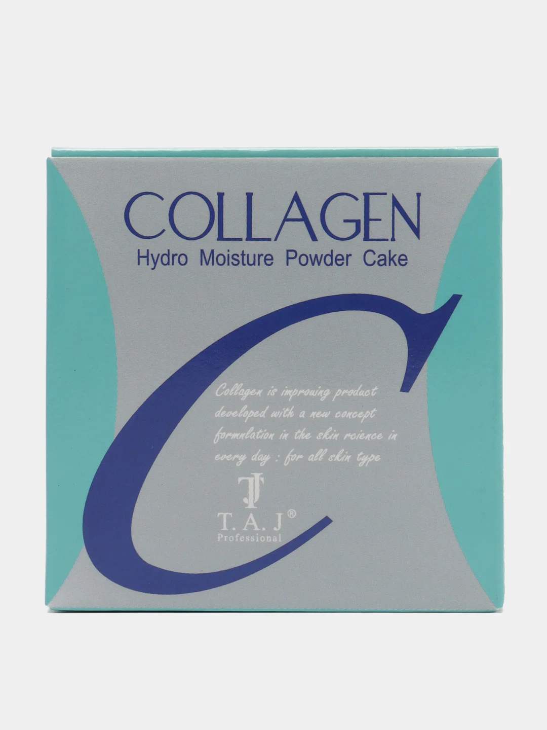 Слоновая кость пудра для лица COLLAGEN увлажняющая с коллагеном, со спонжем в комплекте