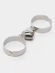 Парные кольца женские с магнитом в виде сердца