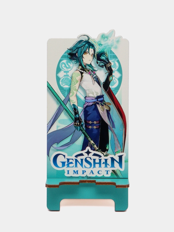 Деревянная подставка под телефон по игре "Genshin Impact", Сяо