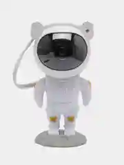 Белый ночник-проектор звездного неба "Космонавт" детский, лазерный, с пультом