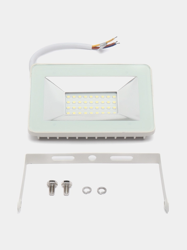 Прожектор светодиодный, 30W, 2700lm, 2835SMD 6400K, 110х90х30мм белый Saffit SFL90-30 IP65