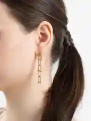 Серьги висячие, в форме цепи