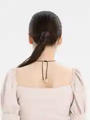 Черный чокер из ракушек
