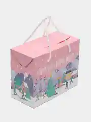 Конфетный пакет-коробка подарочная, новогодняя "С Новым годом!", 2 размера