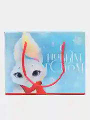Красный пакет-коробка подарочная, новогодняя "С Новым годом!", 2 размера