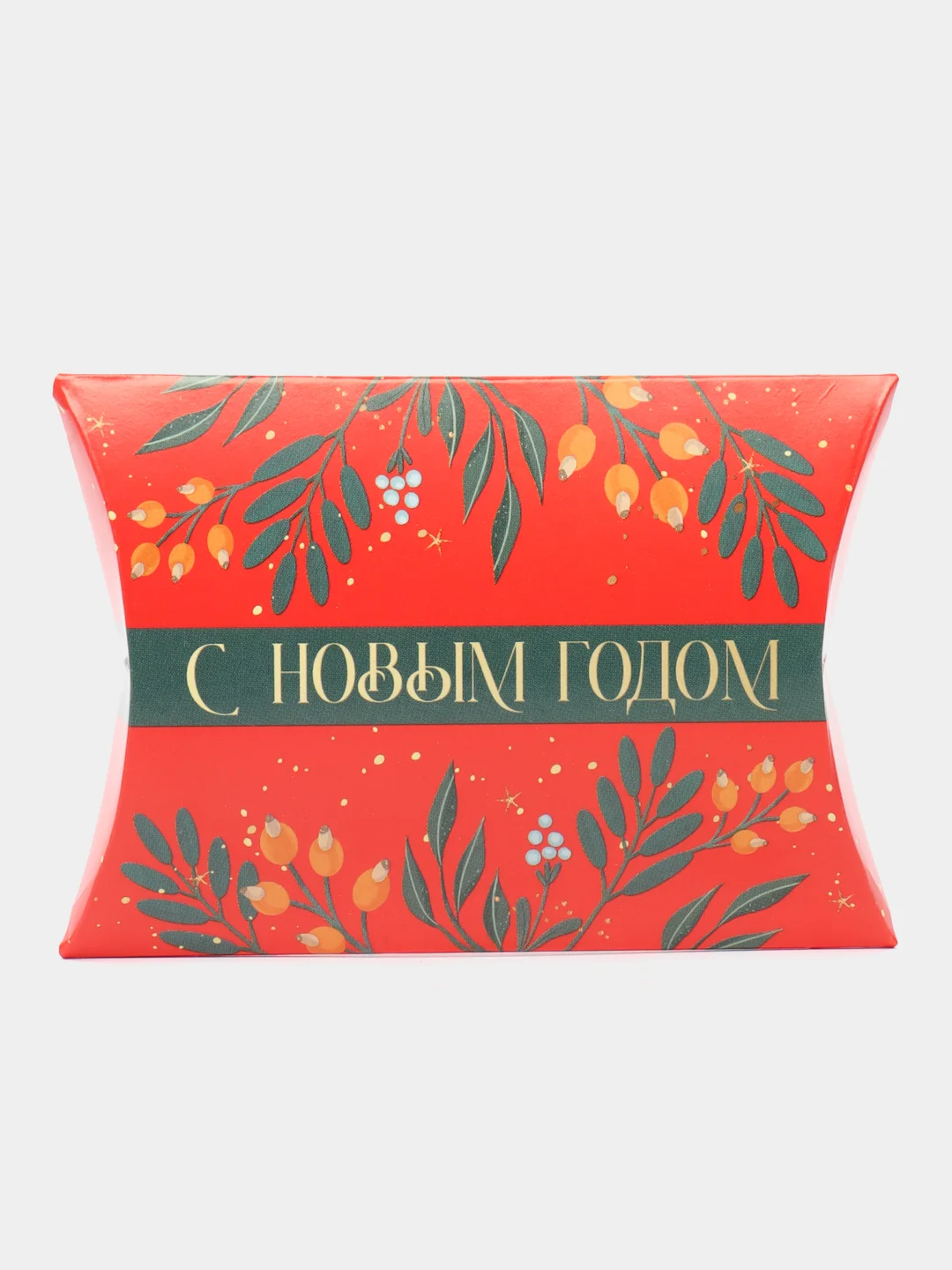 Красный коробка подарочная, новогодняя, 11 см х 8 см х 2 см