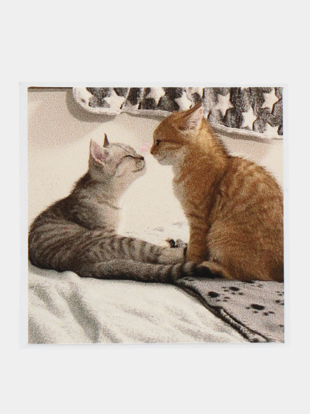 Бежевый наклейки-стикеры "Котики, коты"
