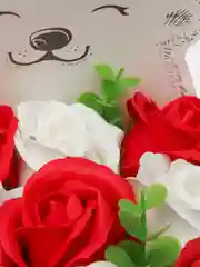 Белый букет из мыла "Розы", подарочный, в коробке, 9 шт