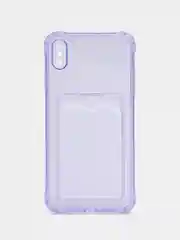 Лавандовый чехол для iPhone 7/8 Plus/XR/11/12/13/Pro/Pro Max, силиконовый, с карманом для карт