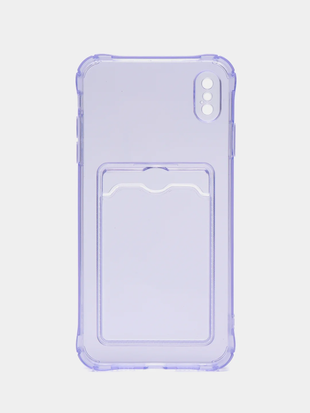 Лавандовый чехол для iPhone 7/8 Plus/XR/11/12/13/Pro/Pro Max, силиконовый, с карманом для карт