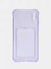 Лавандовый чехол для iPhone 7/8 Plus/XR/11/12/13/Pro/Pro Max, силиконовый, с карманом для карт