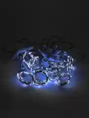 Белый гирлянда-штора занавес 3х3 м LED с пультом и крючками для подвешивания