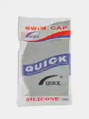 Серебряный шапочка для плавания QUICK, силиконовая
