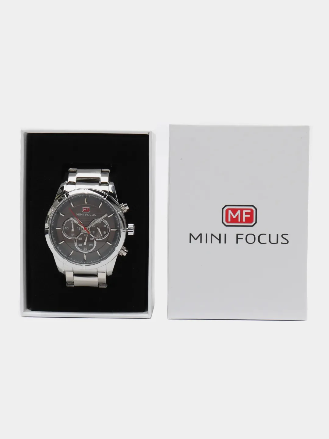 Угольный мужские наручные часы Mini Focus MF0170G с хронографом, в подарочной упаковке