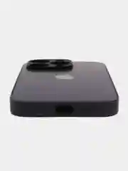 Черный чехол для iPhone (Айфон) 13, 14, Pro, силиконовый, матовой, стеклянная панель