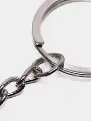 Серебряный кольцо-брелок для ключей, с цепочкой