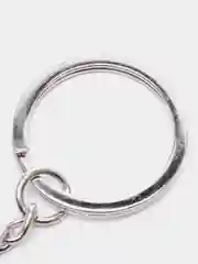 Серебряный кольцо-брелок для ключей, с цепочкой