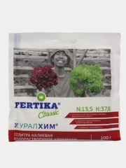 Селитра Калиевая, высокоэффективное азотно-калийное удобрение, 100гр, ФЕРТИКА