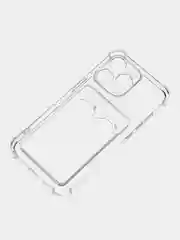 Голубой чехол для iPhone 11/12/13/14/Pro/Max/XR/7/8 прозрачный с отделом-карманом отсеком для карт
