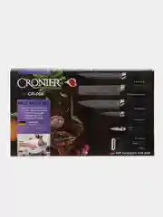Угольный набор высококачественных кухонных ножей CRONIER, 6 предметов / В подарок