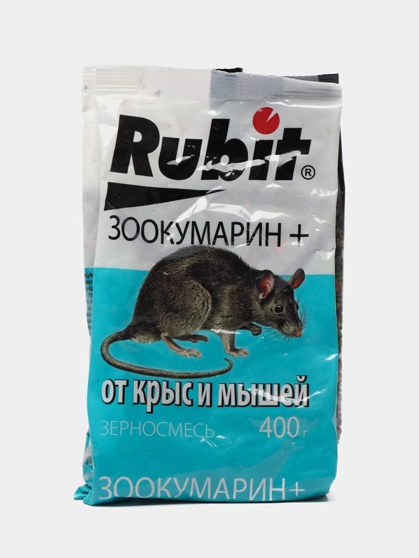 Зерновая приманка Зоокумарин, от мышей и крыс, 400гр, Рубит